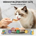 Lickable Spoons Wet Cat Treats,Tuna & Chicken & Salmon, 0.5 oz 20 pk