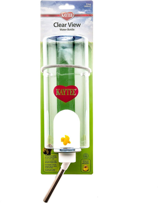 Kaytee Clear View Water Bottle for Pet Rabbits, Ferrets, and Guinea Pigs, 32 oz