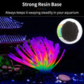 Uniclife Aquarium Imitative Rainbow Sea Urchin Ball Artificial Silicone Ornament with Glowing Effect for Fish Tank Lands