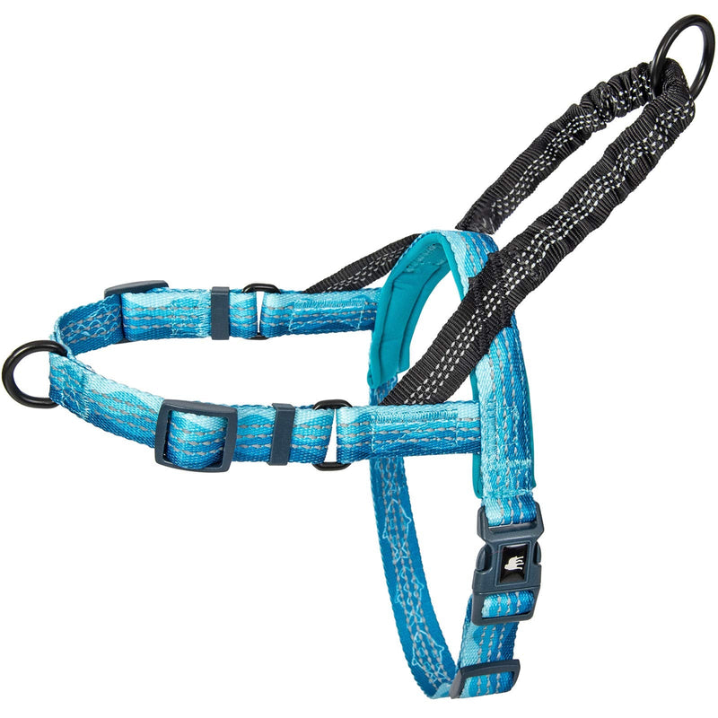 Leash Boss No Pull Dog Harness, Easy Walk for Small, Medium, and Large Pets, Reflective with Rear and Front Clip Attachment (Wave Pattern, Medium)