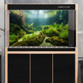 Underwater Aquarium Background Underwater Aquatic Plants with Sunbeams Fish Tank Background Rock with Lush Moss Terrariu