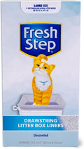 Fresh Step Drawstring Cat Litter Liners, Unscented, 2.5 ft x 17 in, 15 Ct