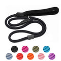 Strong Slip Rope Dog Training Leash (4ft) - Heavy Duty Durable Braided Nylon Lead with Rubber Stopper & Padded Handle - Large Medium Small Dogs No Pull Walking (Black, 1/2" x 4ft)