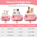 Zerbuger 25in Pink Rectangle Cat Dog Bed Machine Washable Sleeping Sofa