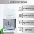 Bird Cage Seed Catcher, Bird Cage Net Cover Adjustable Bird Cage Netting Seed Catcher for Bird Cages Seed Catcher Guard Net Cover Bird Cage Skirt for Parrot Parakeet Macaw Round Square Cages - Black