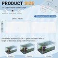 Colingmill 2 Pcs Aquarium Acrylic Glass Canopy Set Cuttable Aquarium Fish Tank Cover, Anti-Jump Net with Clips,29 x 12 I