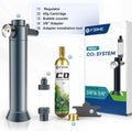 FZONE Desktop Aquarium CO2 System,45g CO2 Cartridge,5/8" & 3/8" Compatible