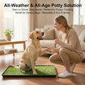 Dog Grass Pad with Tray 35"x23" Large Dog Litter Box, Artificial Grass for Dogs Potty with 3 Disposable Mats & EVA Base,