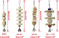 BWOGUE 7 Pack Bird Parrot Toys - Natural Wood Chewing, Climbing, Hanging & Hammock Toys for Small Parakeets, Cockatiels, Conures, Finches, Budgie, Parrots, Love Birds
