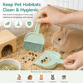 Cage Cleaner for Guinea Pigs Mint Green Mini Dustpan and Brush Set for Chinchilla/Hamster/Bunny Small Animals Waste Clea