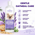 Mighty Petz 2-in-1 Oatmeal Dog Shampoo and Conditioner – 16 oz Natural Support for Allergies, Itchy Sensitive Skin. Moisturizing & pH Balanced for Dogs with Oatmeal and Aloe Vera