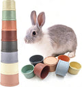 8 Pcs Stacking Cups for Bunny,Colorful Nesting Reusable Rabbit Toys