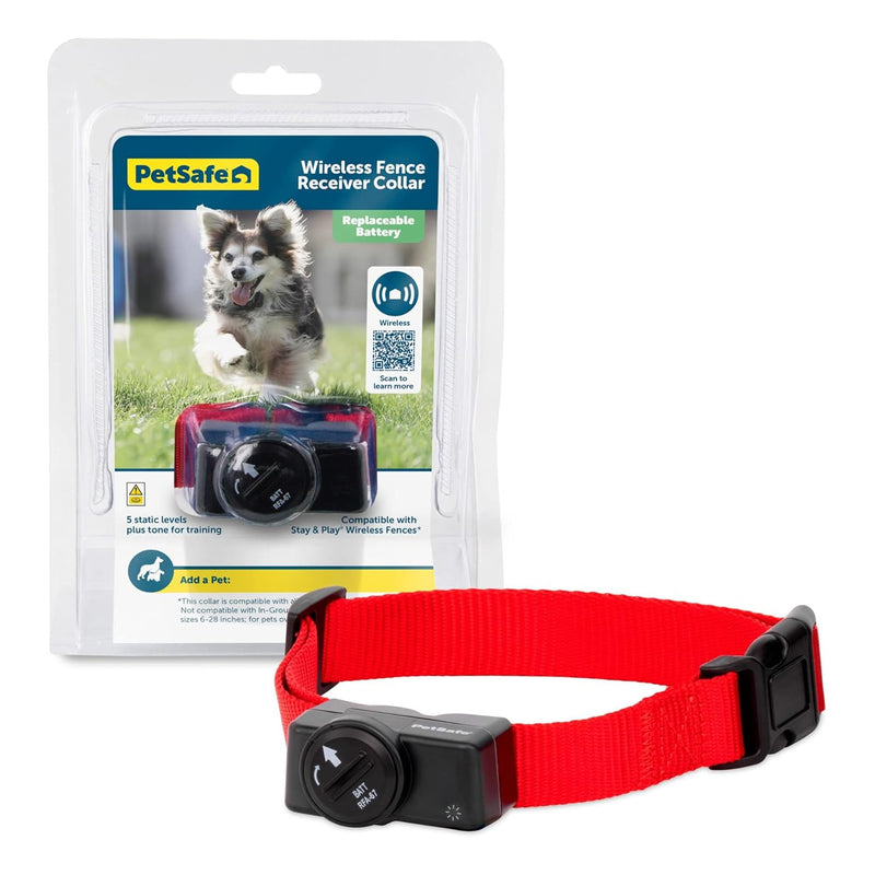 PetSafe Wireless Pet Fence Containment System Receiver Collar Only for Dogs and Cats Over 5 lb., Waterproof with Tone and Static Correction - from The Parent Company of Invisible Fence Brand