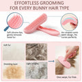 MCTOURY Rabbit Brush for Shedding Grooming: Effective at Removing 99% Loose Hair - Gentle Massage Appears Relaxed Comfor
