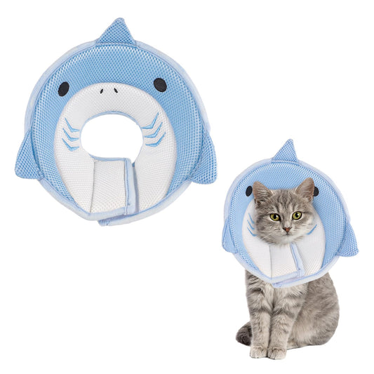 Friusate Cat Recovery Collar - Soft, Adjustable, Breathable, Lightweight Cat Cone to Stop Licking - After Surgery