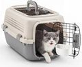 NEWBULIG 23" Hard-Sided Dog Carrier, Plastic Cat & Dog Crate, 4-Sided Ventilation Travel Pet Kennel, Top & Front Door Ac