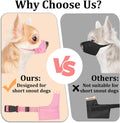 Mayerzon Fabric Dog Muzzle for Short Snout Small Dogs Chihuahuas Anti-Bite