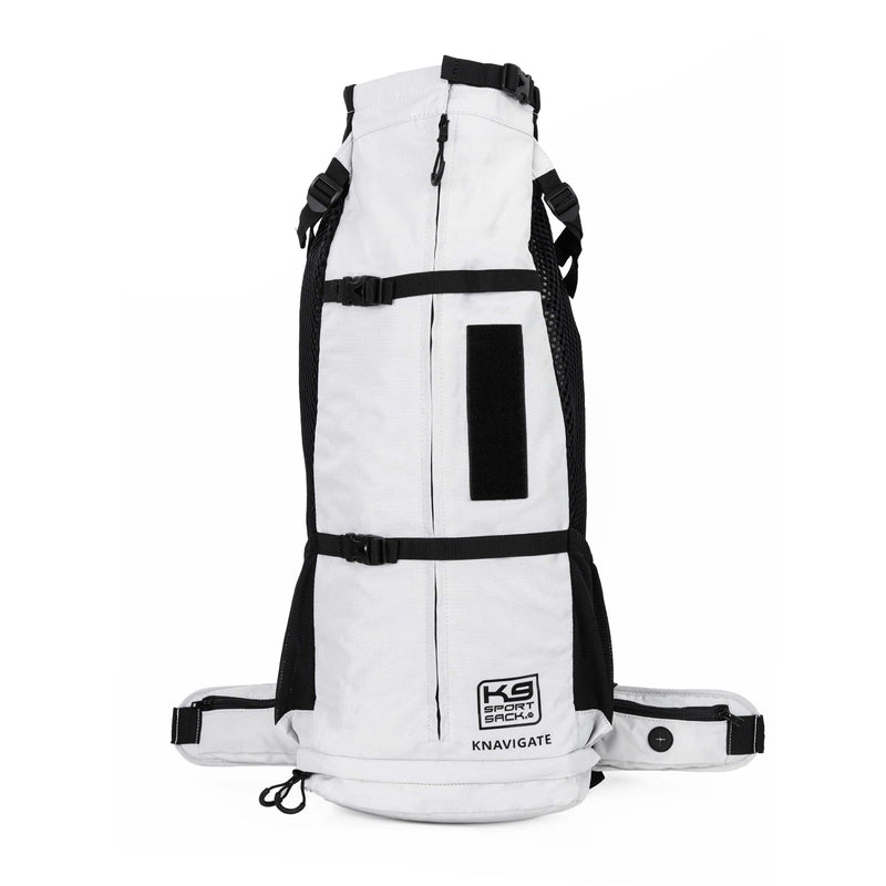 K9 Sport Sack Knavigate - X-Large, Lunar Rock - Ideal for Dogs with 23-25” Back Length - Adjustable, Backpack-Style Carrier with Internal Frame & Padded Hip Belt