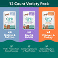 Wet Cat Food Variety Pack in Gravy, Grain Free Tender Morsels, 3oz, 12 Pchs