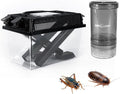 REPTI ZOO Reptile Cricket Keeper & Mixer Combo Kit, Reptile Cricket Calcium Powder Feeder, Feeding Dispenser Shaker for 