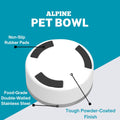 Alpine Set of 2 Stainless Steel Dog Bowls, Non Slip, Metal Pet Bowl for Food and Water, Double Walled Insulated, Rustproof, Dishwasher Safe- 32 Ounces- Pink (AB)