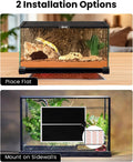 MQ Reptile Terrarium Heat Pad with LCD Digital Aquarium Thermometer, 5.5 x 6in Power Adjustment Under Tank Heater Mat fo