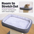 Catry Cat Perch with Washable Replaceable Bed & Wide Sisal Scratching Post