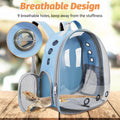 kathson Bearded Dragon Carrier with Harness and Leash Set, Large Reptile Travel Carrier Portable Lizard Backpack Clear S