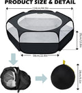 UWE Small Animal Playpen, Waterproof Foldable Pet Playpen, Black