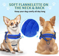 Lukovee No Pull Dog Harness and Leash Set, Soft Padded Small Dog Harness, Neck & Chest Adjustable Reflective Vest Puppy Harness with 4ft Lightweight Anti-Twist Dog Leash for Small Dogs (XS, Blue)