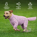 Polka Dot Dog Raincoat, Waterproof Four-Leg Rain Jacket for Dogs with Detachable Hood & Tail Cover, Seam-Sealed Dog Rain