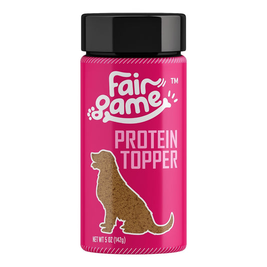 Fair Game Protein Dust Dog Food Topper, Free Range African Venison, High Protein 30%, Hormone Free, Air-Dried (5oz)