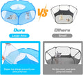 Small Animal Playpen with Top Cover, Breathable Pet Tent, Sky Blue