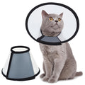 Vivifying Cat Cone, Adjustable Recovery Pet Cone, Three Sizes Lightweight Plastic Elizabethan Collar for Cats, Mini Dogs and Rabbits (Black)