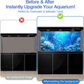 Aquarium Background Film, Static Cling, Glue-Free, Blue Ocean 11.8"H×23.6"W