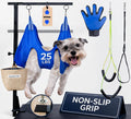 Dog Grooming Kit Adjustable Arm With Clamp: Height 26"-40", Small Dog Sling For Nail Trimming Hammock, no-sit Haunch Holder Leash Loops, Glove, Tool Hanging, Full Home Pet Grooming Supplies Kit, Cats