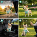 AMTOR Small Dog Harness with Leash Set, No Escape Easy Walk Puppy Harnesses for Training Walking, Step-in Reflective Soft Dogs Vest for XS S Medium Extra-Small Large Sized Dog(Green,S)