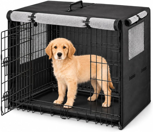 36inch Dog Crate Cover,Insulated Dog Crate Cover,with Frost-proof Plush