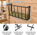 Hay Feeder Wall Mount for Goats, 27-Inch Long Metal Hay Rack for Horses