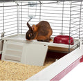 Ferplast Krolik XXL Rabbit Cage w/Wire Extension | Rabbit Cage Includes All Accessories & Measures 63.8L x 23.62W x 19.6