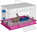 STILLCOVE Small Rabbit Cage Indoor, with Water Bottle & Food Bowl & Mat