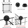 LANGXUN 16pcs Small Animal Playpen with Door, Waterproof Mat