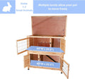 Trixie 2-Story Rabbit Hutch with Retreat Area, Non-Slip Ramp, Hinged Roof with Locking Arm, 4 Doors, 2 Metal Slide Latch