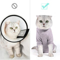 Dotoner Cat Surgery Recovery Suit for Female Male Anti-Licking Pet Surgical Pajamas Long Sleeve Prevent Shedding Cat Spa