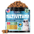 Taurine for Cats Vitamins Treats Snacks – Cat Multivitamin 500 Crunchy & Creamy Chews – Supports Immune, Joints, Digestion, Skin & Coat – Daily Healthy Supplement for Cats of All Ages (90-Day Supply)