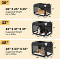 Veehoo 48" Collapsible Dog Travel Crates Portable Dog Kennel for Large Dogs
