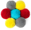 CHIWAVA 24PCS 1.8" Catnip Furry Cat Toys Ball Soft Pom Pom Balls Kitten Chasing Quiet Play Assorted Color