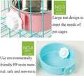 QIYADIN Stainless Steel Removable Pet Food Bowl, Anti-overturn Water Feeder Container, Suitable for Small Dog/Cat/Rabbit, 2 Set of Crate Bowls, Easy to Install and Clean