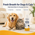 Dental Water Additive for Dogs & Cats - Fresh Breath, Teeth & Gum Care, No Brushing Required, Professionally Formulated 