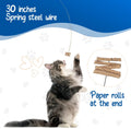 Cat Dancer Interactive Cat Toy - Fun and Fitness for Your Furry Friend - Engaging Paper Roll Attached with 30 Inches Fle